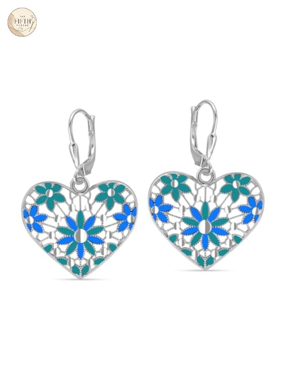 925 Sterling Silver Teardrop Drop Earrings Lightweight Filigree Leverback